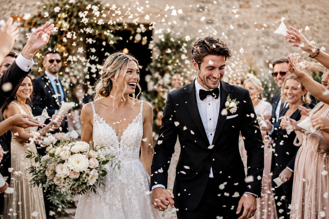 White Confetti Ideas: Pure White, Ivory and Champagne Petals