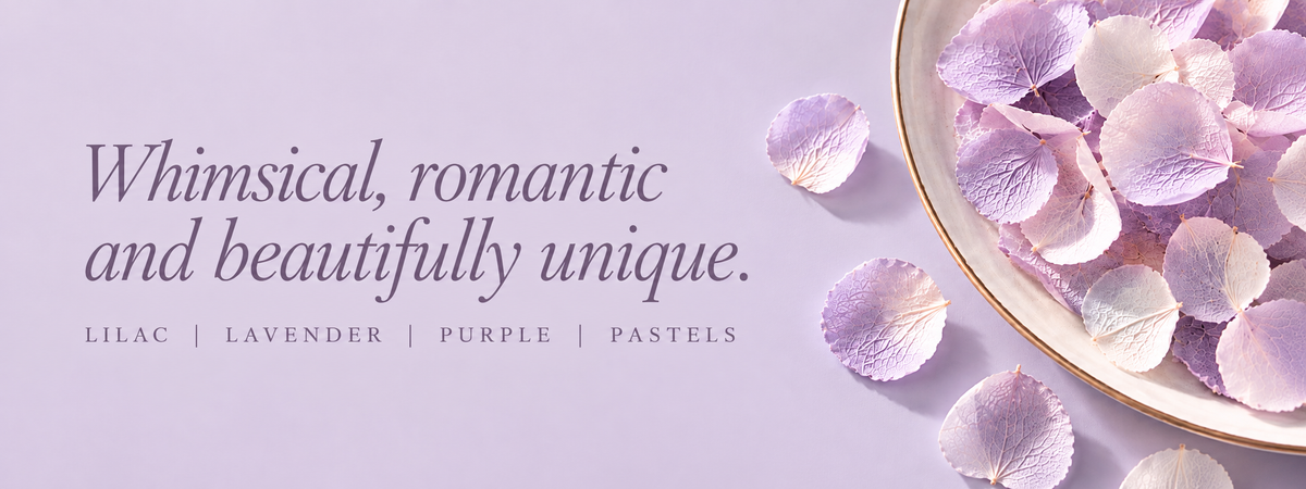 Lilac wedding confetti moment 